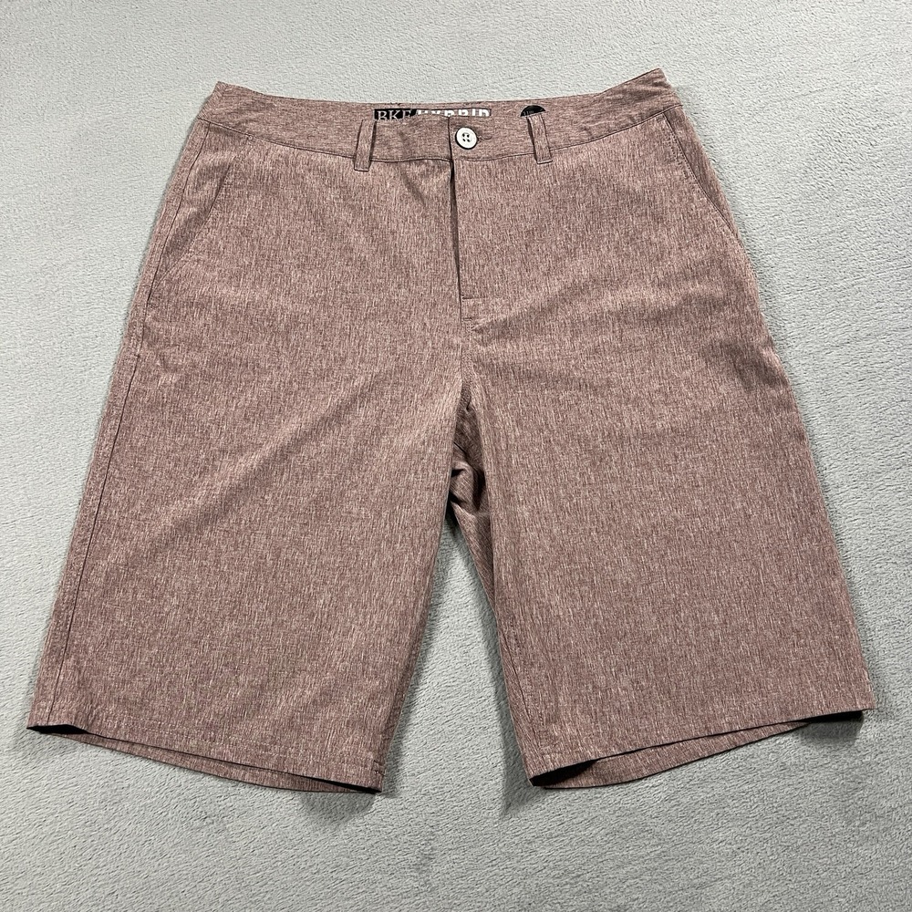 BKE Shorts Mens 31 Red Hybrid 12" Athletic Performance Stretch Chinos Casual